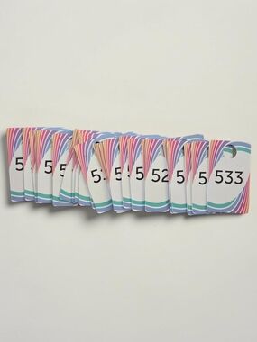 Live Sale Plastic Number Tags